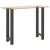 vidaXL Bar Table Legs Anthracite 2 pcs 50x(100-101) cm Steel