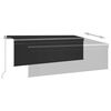 vidaXL Manual Retractable Awning with Blind&LED 4.5x3m Anthracite