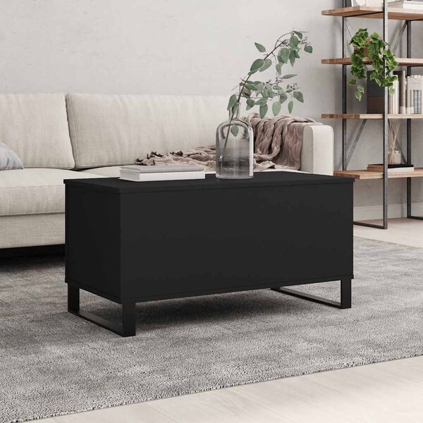 vidaXL Coffee Table Black 90x44.5x45 cm Engineered Wood