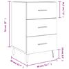 vidaXL Bedside Cabinet Concrete Grey 40x40x66 cm Engineered Wood