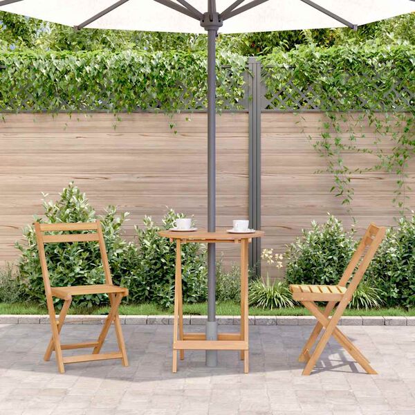 vidaXL Folding Garden Table 60x75 cm Solid Acacia Wood