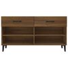 vidaXL Shoe Cabinet Brown Oak 102x35x55 cm Engineered Wood