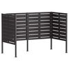vidaXL Wheelie Bin Screen 167 x 85 x 113 cm Steel Black