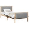 vidaXL Bed frame Brown and light grey 90 x 200 cm Solid pine wood