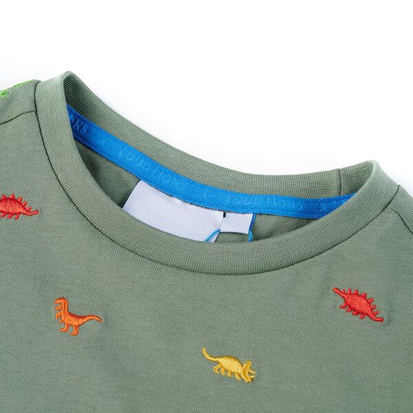 Kids' T-shirt with Short Sleeves Khaki 140