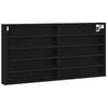 vidaXL Display Cabinet Wall-Mounted Black Oak 100 x 8.5 x 50 cm