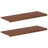 vidaXL Window Sills 2 pcs Dark Brown 120 x 40 x 2 cm Solid Oak Wood