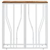 vidaXL Console Table Silver Stainless Steel and Solid Wood Reclaimed