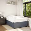 vidaXL Bed Frame without Mattress Dark Grey Double Velvet