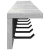 vidaXL Wall-Mounted Coat Rack Concrete Grey 100 x 10.5 x 10.5 cm