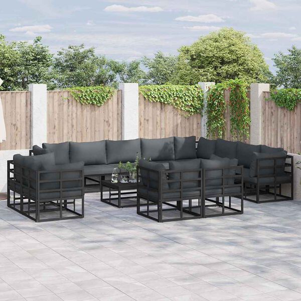 vidaXL Garden Sofa Set with Cushion 12 pcs