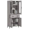 vidaXL Highboard Grey Sonoma 69.5x34x180 cm Engineered Wood