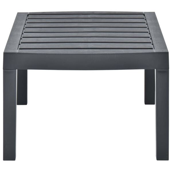 vidaXL Garden Table Anthracite 78x55x38 cm Plastic