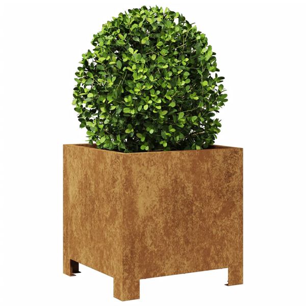 vidaXL Garden Planters 2 pcs 30x30x30 cm Weathering Steel