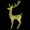 vidaXL XXL Acrylic Christmas Reindeers 250 LED 2 pcs 180 cm Warm White