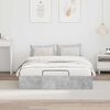 vidaXL Ottoman Bed Frame Concrete Grey 135 x 190 cm Engineered Wood