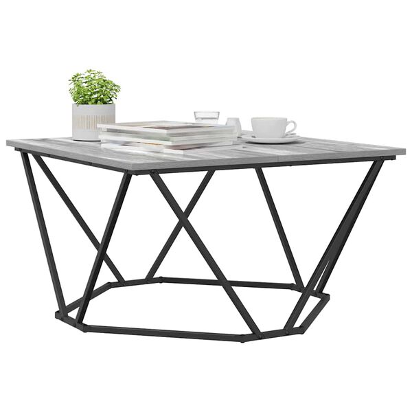 vidaXL Coffee Table Grey Sonoma 80 x 80 x 45 cm