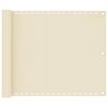 vidaXL Balcony Screen Cream 75x500 cm HDPE