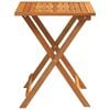 vidaXL Garden Table Folding Natural 60 x 60 x 72 cm Solid Acacia Wood