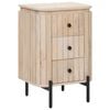 vidaXL Handmade Bedside Cabinet White 40 x 30 x 60 cm Solid Mango Wood