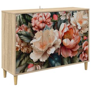 vidaXL Sideboard BORNE Sonoma 102 x 33 x 75 cm Engineered Wood