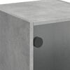 vidaXL Highboard with Glass Doors Concrete Grey 35x37x109 cm