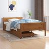 vidaXL Bed Frame without Mattress Honey Brown Solid Wood 100x200 cm (322111+321987)