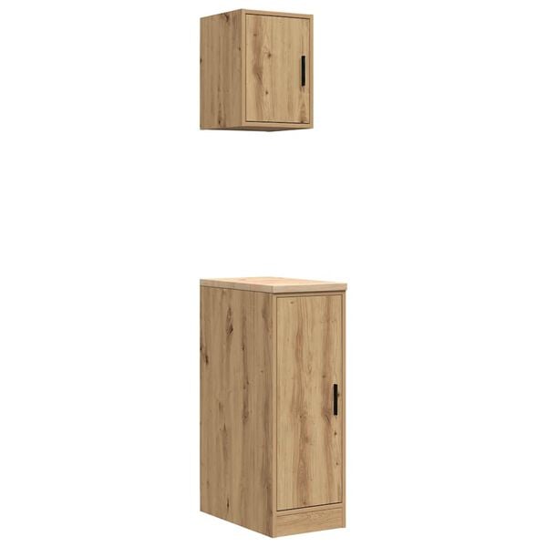 vidaXL Garage Cabinets 2 pcs Artisan Oak Engineered Wood