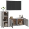 vidaXL 2 Piece TV Cabinet Set Grey Sonoma Engineered Wood
