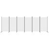 vidaXL 6-Panel Room Divider White 520x180 cm Fabric