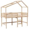 vidaXL Loft Bed with Ladder and Roof without Mattress 90x190 cm Single