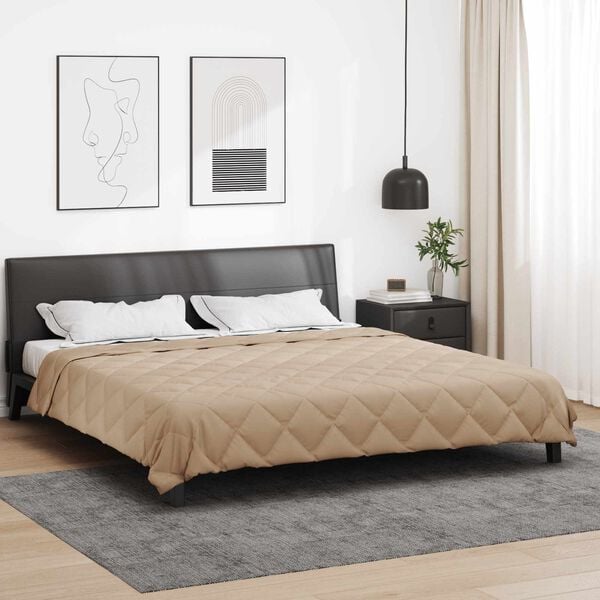 vidaXL Summer Duvet Taupe 240 x 260 cm Microfiber