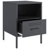 vidaXL Bedside Cabinet Anthracite 36x39x50.5 cm Steel