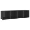 vidaXL 5 Piece TV Cabinet Set High Gloss Grey Engineered Wood