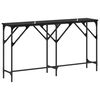 vidaXL Console Table Black Oak 140 x 29 x 75 cm Engineered Wood