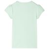 Kids' T-shirt with Cap Sleeves Soft Green 116