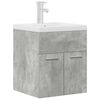 vidaXL Bathroom Sink Cabinet with Built-in Basin and Faucet Concrete Grey