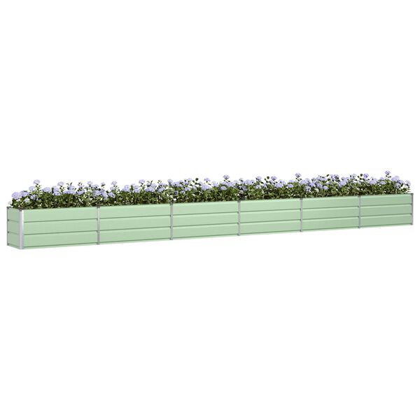 vidaXL Planter Pastel Green 580 x 50 x 45 cm Galvanised Steel