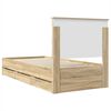 vidaXL Bed Frame with Drawer Sonoma Oak 90 x 190 cm Engineer Wood