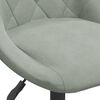 vidaXL Swivel Dining Chairs 2 pcs Light Grey Velvet