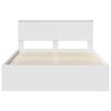 vidaXL Bed Frame with Headboard White 140 x 190 cm Solid Pine Wood