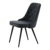 Venture Home Dining Chairs 2 pcs Velvet Deluxe Polyester Black