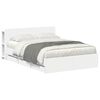 vidaXL Bed Frame with Storage and Headboard White 150 x 200 cm
