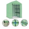 vidaXL Greenhouse with Shelves Steel 143x143x195 cm