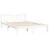 vidaXL Bed Frame without Mattress White Small Double Solid Wood Pine