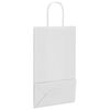 vidaXL Paper Bags 250 pcs with Handles White 21x11x36 cm