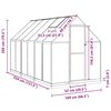 vidaXL Greenhouse with Base Frame Anthracite 334x169x202 cm Aluminium