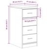 vidaXL Garage Storage Cabinet Sonoma Oak 40x51x85 cm Solid Wood Pine