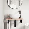vidaXL Basin Shelf Wall Mounted&nbsp;Steel and&nbsp;Solid Wood Oak