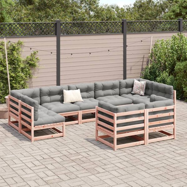 vidaXL 9 Piece Garden Sofa Set Solid Wood Douglas Fir